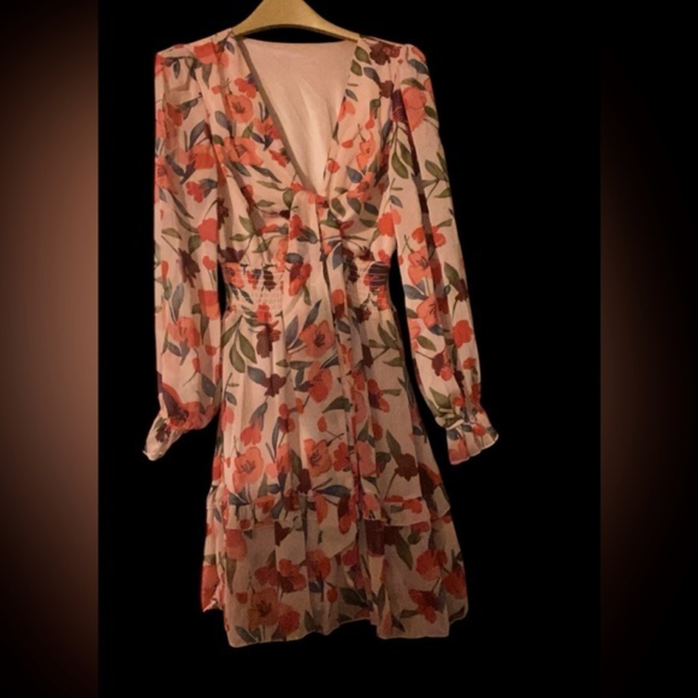 Mini Long Sleeve Floral Dress